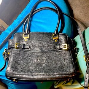 Black Leather Dooney & Bourke Crossbody w/handles